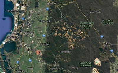 Google map showing after effects of Bauxite Mining near Dwellingup WA