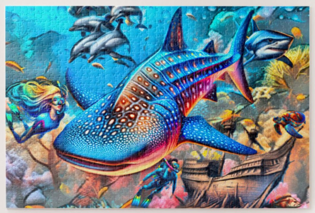 This unique art jigsaw puzzle captures the beauty of Western Australia's Ningaloo Reef near Exmouth. It is available through Zazzle. Click here to purchase.